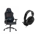 Level Up Offers: Gamax Ergonomic Adjustable Black Gaming Chair Black+ Free Turtle Beach Recon 70P Black