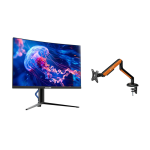 Level Up Offers: Sades BX-Jellyfish 27",FHD,HDMI 2.1, 280Hz, 0.5ms Curved Gaming Monitor + Free Sades Apep SA-MA02 Single Monitor Mount Arm (Max size 32"/9KG Per ARM) - Orange