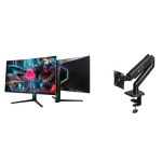 Level Up Offers: Sharx Gaming Monitor 27" Hdmi 2.1 FHD,OD 200Hz, 0.3ms Curved VA + Free Sades Viper SA-MA01 Single Monitor Mount Arm Black