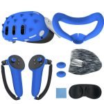 Gamax Meta Quest 3 Hexagon Flat Silicone Protective Case Set - Blue