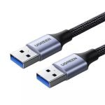 UGREEN USB-A Male to USB-A Male USB 3.0 Alu Case Braided Cable 2m (Black) 80791-US373
