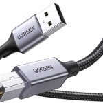 UGREEN USB-A Male to USB-B 2.0 Printer Cable Alu Case with Braid 1m  (Black) 80801-US369