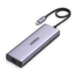 UGREEN USB-C to 2×USB 3.0+1×USB 2.0+2×HDMI 4K60Hz+RJ45(1000M)+SD+TF+PD (CM490 90119)