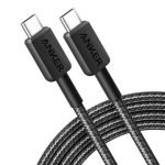 Anker 322 USB-C to USB-C Cable 60W Braided (0.9m/3ft) -Black A81F5H11