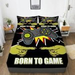 Modern Home Bedclothes Unique Design Bedding Sheet With Pillowcase 3D Cartoon Game Pad Printed