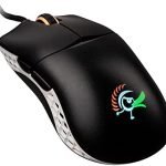 DUCKY FEATHER HAUNO BLUE SWITCHES LIGHTWEIGHT RGB GAMING MOUSE -BLACK & WHITE