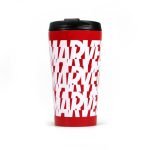 HMB LIDDED MUG: MARVEL- LOGO (AOP) (METAL)