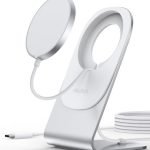 CHOETECH Magnetic Fast Wireless Charging Stand Holder with 5ft USB-C Cable for iPhone 12 (H047+T517) T511-S