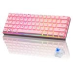 Leaven K28 - Bluetooth RGB Mechanical Gaming Keyboard - Pink – Blue Switch