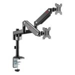 GAMEON GO-2045 Pole-Mounted Gas Spring Dual Monitor Arm