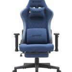 Gamax Gaming Chair model BS-7970 with Foot Rest - Dark Blue ( Installation not included )