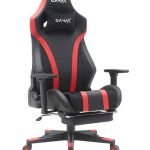 Gamax Gaming Chair model BS-7012 with Foot Rest - Black & Red ( Installation not included )