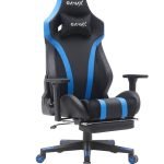 Gamax Gaming Chair model BS-7012 with Foot Rest - Black & Blue ( Installation not included )