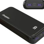 Energizer Ultimate 20000 mAh Power Bank, 22.5W,  Triple Output, with Power Delivery USB-C Output and Fast Charge, Dual Input, LCD Indicator, Black