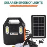 Portable Solar Power Lighting & Charging System with 2 Bulbs for Camping Picnic Home and Outdoors with MP3 & Radio