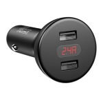 Baseus Shake Head Digital Car Charger - Black