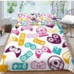 Colored Console joysticks Creative Fashionable Duvet Cover 3D Bed & pillow Sheet Size 145 X 210