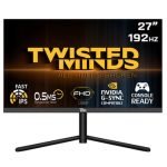 Twisted Minds 27'' FHD Fast IPS,192Hz, 0.5ms, HDMI 2.1, HDR Gaming Monitor - Black
