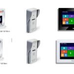 Wired IP Intercom device consist of Indoor Screen & Outdoor Station Model SKY-IP-M72T + SKY-IP-P4 with Dimensions: 122*48*20 mm