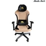 Gaming Chair With Molded Headrest Up & Down - Fabric , Black/Brown by Black Bull - UMGC102R