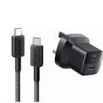 Anker 323 Charger with 322 USB-C to USB-C Cable (33W , 3ft) -Black B2331K11