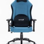 Gamax Ergonomic Adjustable Gaming Chair with Lumbar Support - Light Blue & Black ( Installation not included )