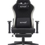Gamax Gaming Chair model BS-7970 with Foot Rest - Black ( Installation not included )