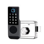 Waterproof Rim Lock Model Y1812-4 for Door thickness: 30-90mm,Unlock by TTlock APP / Password / Fingerprint / card / key