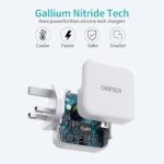 ⁦Choetech 65W Dual USB C Port GaN Charger - White⁩ - الصورة ⁦2⁩