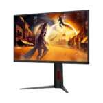 ⁦شاشة ألعاب مسطحة بتقنية IPS من AOC طراز Q25G4S، مقاس 24.5 بوصة، بدقة QHD (2560 × 1440)، ومعدل تحديث 320 هرتز، وزمن استجابة 0.5 مللي ثانية، ومنفذ HDMI 2.1 - لون أسود⁩ - الصورة ⁦4⁩