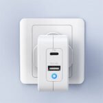 ⁦Choetech 65W Dual USB C Port GaN Charger - White⁩ - الصورة ⁦7⁩