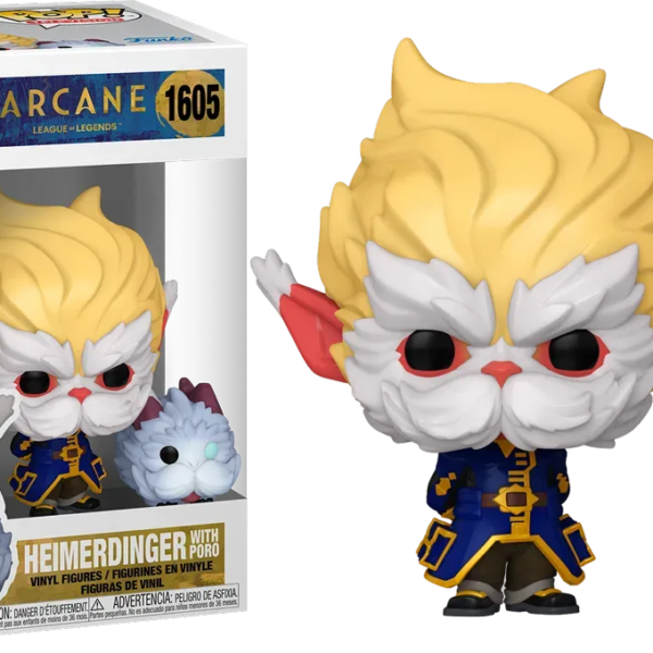 مجسم Funko Pop! TV من مسلسل Arcane الموسم الأول شخصية Heimerdinger مع Poro