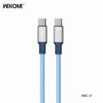 ⁦كيبل بيانات WEKOME WDC-17 Tint II Series سيليكون أصلي 100 واط تايب سي إلى تايب سي⁩ - الصورة ⁦3⁩