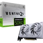 ام اس اي كرت شاشة جي فورس RTX 5060 8GB GDDR7 OC Ventus 2x  - ابيض