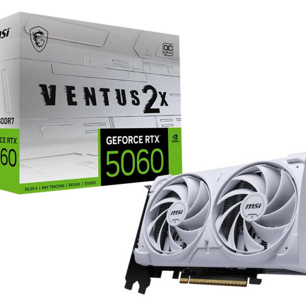 ام اس اي كرت شاشة جي فورس RTX 5060 8GB GDDR7 OC Ventus 2x  - ابيض