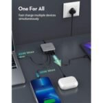⁦شاحن راف باور آر بي بي سي 1042 المكتبي بتقنية جان وبي دي بقدرة 100 واط وأربعة منافذ، أسود⁩ - الصورة ⁦4⁩