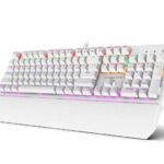 Diamond Star MH7188 Rainbow Backlit 104 Keys Mechanical Keyboard-White