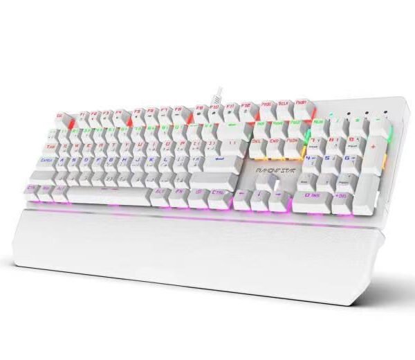 Diamond Star MH7188 Rainbow Backlit 104 Keys Mechanical Keyboard-White