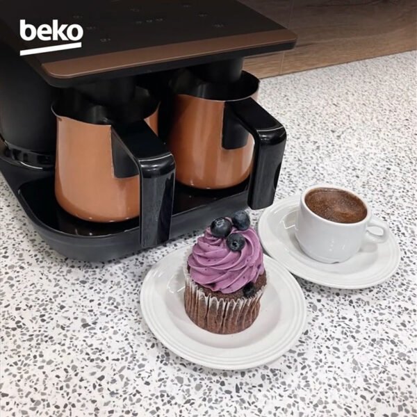 ماكينة قهوة تركية بيكو TKM-8961B TELVE DUO - 1050 واط - (نحاسي / أسود)