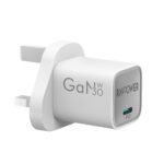 راف باور RP-PC1056 ميني شاحن USB-C GaN بقوة 30 واط ابيض— RP-PC1056W