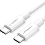 يو جرين كيبل USB-C 2.0 إلى USB-C بغطاء ABS، 1.5 متر (أبيض) US264-60519