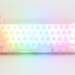 DUCKY ONE 3 كيبورد  MINI HOT SWAP - مفاتيح CHERRY BLUE سلكية بإضاءة RGB - AURA WHITE (تخطيط عربي)