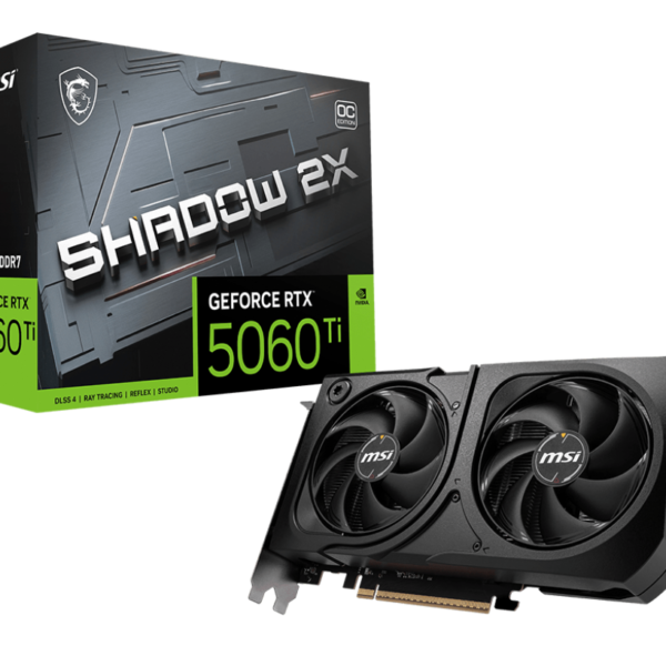 MSI شادو 2x 5060 Ti 8GB DLSS 4 إصدار OC - أسود