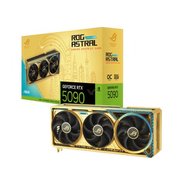 كرت شاشة أسوس ROG Astral GeForce RTX 5090 Dhahab OC Edition ‏32GB GDDR7