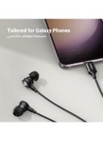 ⁦يوجرين سماعات أذن سلكية داخل الأذن بمنفذ تايب سي، اللون أسود⁩ - الصورة ⁦7⁩