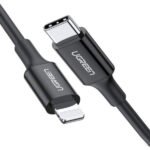 كابل UGREEN USB-C إلى Lightning بغطاء مطاطي بطول 2 متر (أسود) – US171 / US171-60752