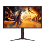 شاشة ألعاب مسطحة بتقنية IPS من AOC طراز Q25G4S، مقاس 24.5 بوصة، بدقة QHD (2560 × 1440)، ومعدل تحديث 320 هرتز، وزمن استجابة 0.5 مللي ثانية، ومنفذ HDMI 2.1 - لون أسود