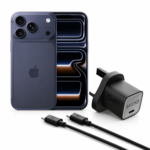 Apple iPhone 17 Pro Max 12GB RAM 6.9" - ESIM 512 Blue  With RAVPower PD20W Wall Charger + USB C to USB C Cable BLACK