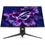 ⁦شاشة ألعاب Asus ROG Swift OLED PG27UCDM مقاس 27 بوصة بدقة 4K QD-OLED، معدل تحديث 240 هرتز، وقت استجابة 0.03 مللي ثانية، HDMI 2.1، AMD FreeSync Premium Pro، متوافقة مع G-SYNC - أسود⁩ - الصورة ⁦4⁩