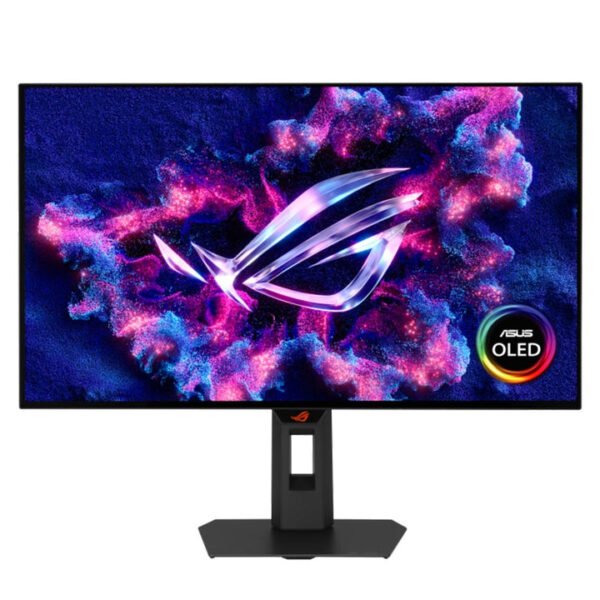 اسوس روج ستريكس شاشة ألعاب XG27AQDMGR اوليد مقاس 27 بوصة QHD TrueBlack لامعة WOLED، معدل تحديث 240 هرتز، زمن استجابة 0.03 مللي ثانية، ELMB، G-SYNC، HDMI 2.1 مسطحة - أسود